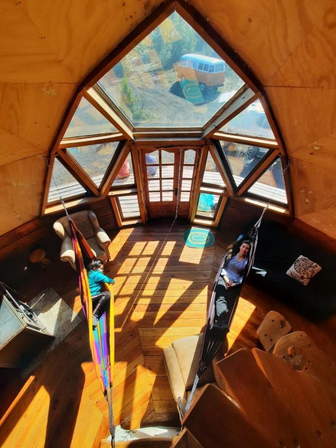 Domo Conguillio Conecta con tu energía sagrada junto al Salto Truful Truful con una vista majestuosa que podrás disfrutar en una tinaja Una experiencia que alineará tu espíritu y tu energía interior Vívelo Melipeuco Exterior foto